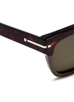 Detail View - Click To Enlarge - VALENTINO GARAVANI - 'Rockstud' tortoiseshell brow bar acetate sunglasses