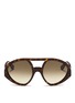 Main View - Click To Enlarge - VALENTINO GARAVANI - 'Maskaviator' tortoiseshell acetate angular sunglasses