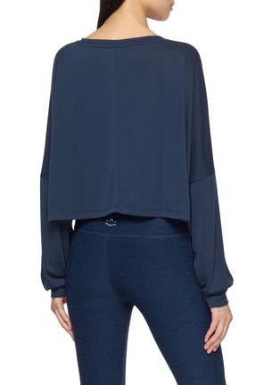 Back View - Click To Enlarge - BEYOND YOGA - Studio Luxe Cropped Long Sleeve T-Shirt