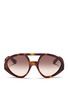 Main View - Click To Enlarge - VALENTINO GARAVANI - 'Maskaviator' tortoiseshell acetate angular sunglasses