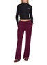 Figure View - Click To Enlarge - BEYOND YOGA - Breathe Easy Ribbed Wide Leg Pants