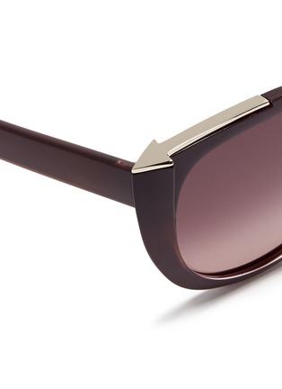 Detail View - Click To Enlarge - CHLOÉ - Metal arrow acetate sunglasses