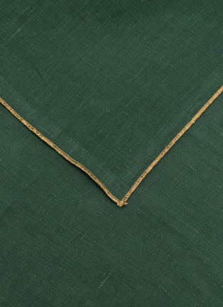 Detail View - Click To Enlarge - BORGO DELLE TOVAGLIE - Filo Linen Napkin — Bosco/Gold