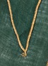 Detail View - Click To Enlarge - BORGO DELLE TOVAGLIE - Set of 4 Linen Placeholder Ribbons — Bosco/Gold