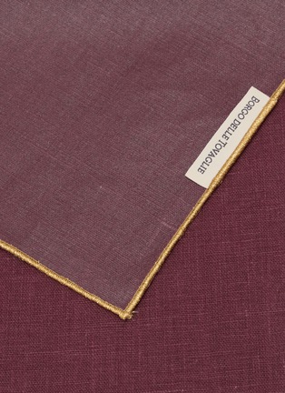 Detail View - Click To Enlarge - BORGO DELLE TOVAGLIE - Filo Linen Table Runner — Pruno/Gold