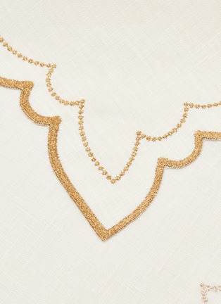 Detail View - Click To Enlarge - BORGO DELLE TOVAGLIE - Letizia Linen Placemat — Avorio/Gold