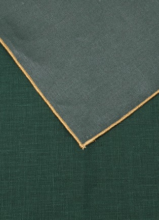 Detail View - Click To Enlarge - BORGO DELLE TOVAGLIE - Filo Linen Table Runner — Bosco/Gold