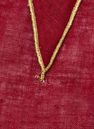 Detail View - Click To Enlarge - BORGO DELLE TOVAGLIE - Set of 4 Linen Placeholder Ribbons — Cuore Mio/Gold