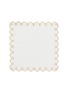 BORGO DELLE TOVAGLIE Nastri Scalloped Linen Napkin — Avorio/Gold