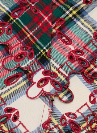Detail View - Click To Enlarge - BORGO DELLE TOVAGLIE - Amalfi Linen Tablecloth — Cuore Mio/Rosso/Scozzese Avorio