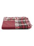 BORGO DELLE TOVAGLIE Amalfi Linen Tablecloth — Cuore Mio/Rosso/Scozzese Avorio