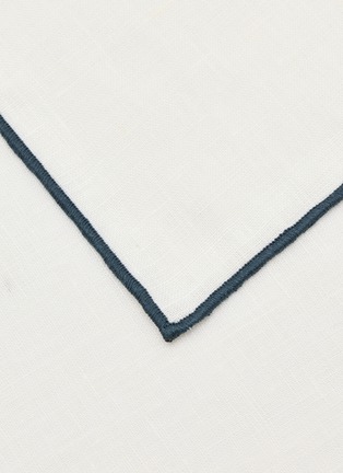 Detail View - Click To Enlarge - BORGO DELLE TOVAGLIE - Filo Linen Napkin — Avorio/Deep Blue
