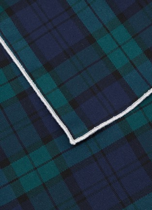 Detail View - Click To Enlarge - BORGO DELLE TOVAGLIE - Filo Linen Napkin — Scozzese Blu/Silver