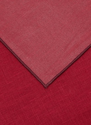Detail View - Click To Enlarge - BORGO DELLE TOVAGLIE - Filo Linen Table Runner — Cuore Mio/Pruno