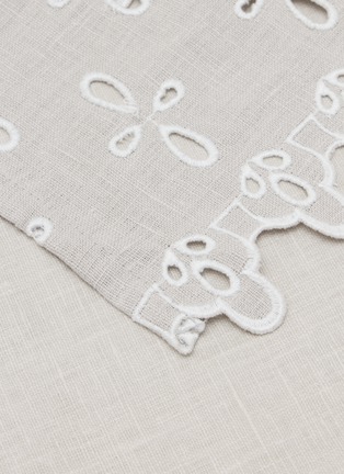 Detail View - Click To Enlarge - BORGO DELLE TOVAGLIE - Amalfi Linen Table Runner — Cuore Mio/Scozzese Avorio/Rosso