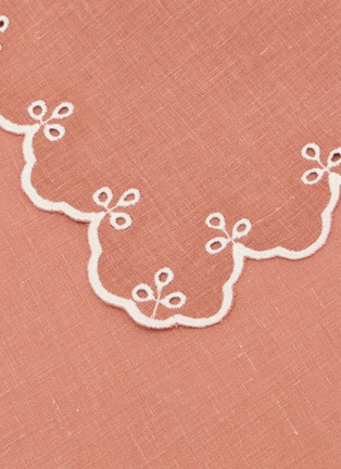 Detail View - Click To Enlarge - BORGO DELLE TOVAGLIE - Nastri Linen Napkin — Terracotta/Sale Marino
