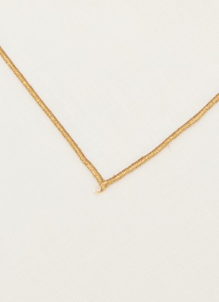 Detail View - Click To Enlarge - BORGO DELLE TOVAGLIE - Filo Linen Napkin — Avorio/Gold