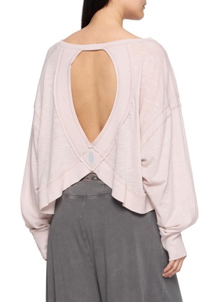 Back View - Click To Enlarge - FP MOVEMENT - My Time Layer Open Back Cropped Top