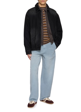 Figure View - Click To Enlarge - SOLID HOMME - Washed Corduroy Zip Up Jacket