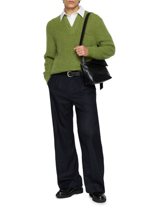 Figure View - Click To Enlarge - SOLID HOMME - V-Neck Pocket Knit Sweater