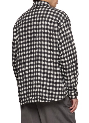Back View - Click To Enlarge - SOLID HOMME - Long Sleeve Chequered Shirt