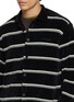  - SOLID HOMME - Striped Collared Cardigan