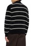 Back View - Click To Enlarge - SOLID HOMME - Striped Collared Cardigan