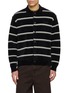 SOLID HOMME Striped Collared Cardigan