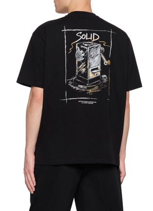 Back View - Click To Enlarge - SOLID HOMME - Graphic Crewneck T-shirt