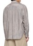 Back View - Click To Enlarge - SOLID HOMME - Long Sleeve Textured Striped Shirt