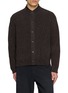 SOLID HOMME Textured Crewneck Knit Cardigan