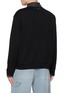 Back View - Click To Enlarge - SOLID HOMME - Contrast Denim Collar Polo Sweatshirt