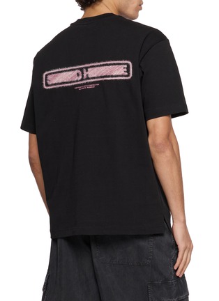 Back View - Click To Enlarge - SOLID HOMME - Solid Back Logo Cotton T-Shirt