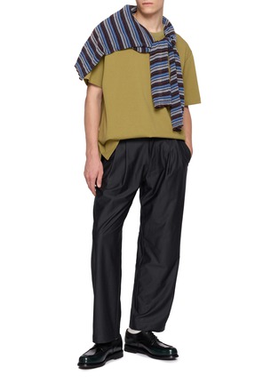 Figure View - Click To Enlarge - SOLID HOMME - Logo Crewneck T-shirt