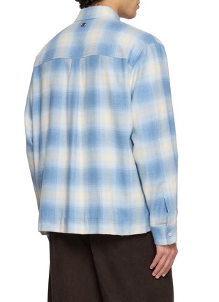 Back View - Click To Enlarge - SOLID HOMME - Faded Chequered Button Up Shirt