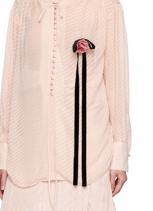  - ASSIGNMENTS - Flower Polka Dot Silk Shirt