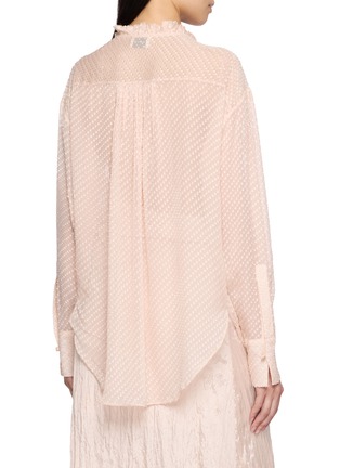 Back View - Click To Enlarge - ASSIGNMENTS - Flower Polka Dot Silk Shirt