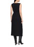 Back View - Click To Enlarge - ASSIGNMENTS - Draped Bow Lace Front Midi Dress