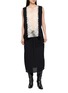 ASSIGNMENTS Draped Bow Lace Front Midi Dress
