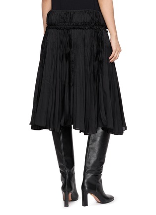Back View - Click To Enlarge - ASSIGNMENTS - Pleated Flower Detail Midi Skirt