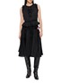 Figure View - Click To Enlarge - ASSIGNMENTS - Pleated Flower Detail Midi Skirt