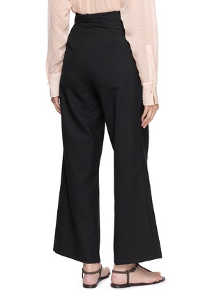 Back View - Click To Enlarge - ASSIGNMENTS - Cuffed Waistband Wool Trousers