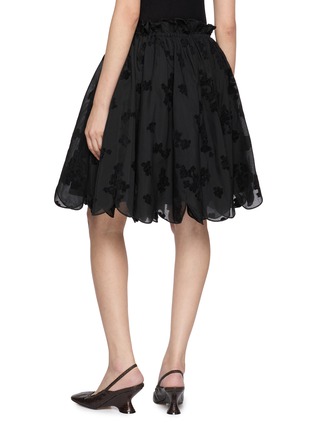 Back View - Click To Enlarge - ASSIGNMENTS - Jacquard Petal Embroidered Skirt
