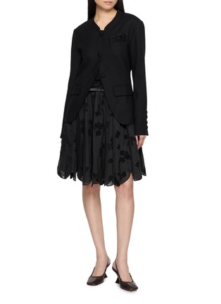 Figure View - Click To Enlarge - ASSIGNMENTS - Jacquard Petal Embroidered Skirt