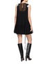 Back View - Click To Enlarge - ASSIGNMENTS - Sheer Panel Lace Trim Mini Dress