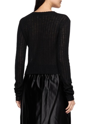 Back View - Click To Enlarge - ASSIGNMENTS - Flower Bow Knit Cardigan