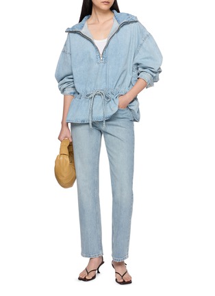 Figure View - Click To Enlarge - DALA - Hooded Cotton Denim Popover