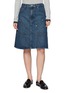 DALA Workers Panelled Cotton Denim Midi Skirt
