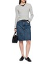 Figure View - Click To Enlarge - DALA - Workers Panelled Cotton Denim Midi Skirt