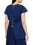 Back View - Click To Enlarge - DALA - Linear Cotton Denim T-Shirt